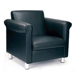 QUALITY LEATHER FACED ARMCHAIR