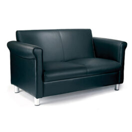 QUALITY LEATHER FACED TWO SEATER SOFA