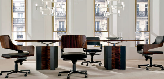 De Symetria Glass Executive Office Desk - Image 5