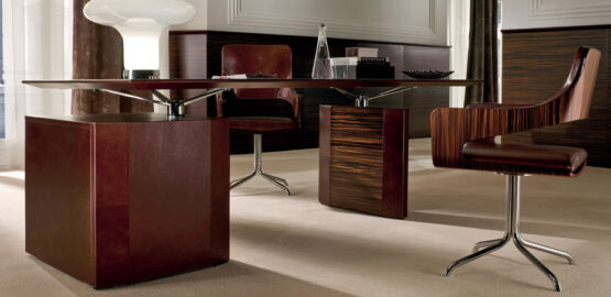 De Symetria Glass Executive Office Desk - Image 12