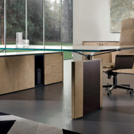 De Symetria Glass Executive Office Desk