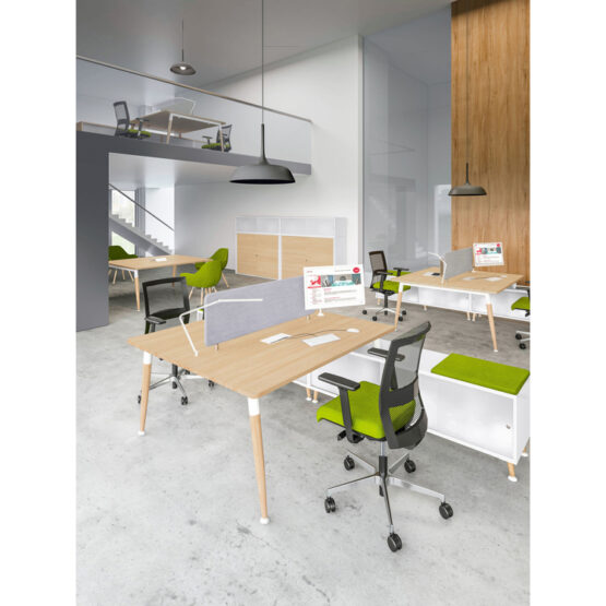 4Wood White Office Desk - Image 4