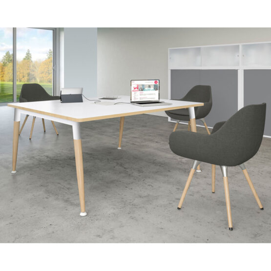 4Wood White Office Desk - Image 7