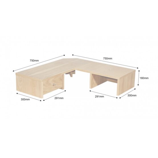 Oakwood Corner Desk Hutch - Image 5