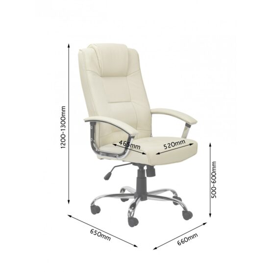 Houston Black Leather Executive Swivel Office Chair - Image 2
