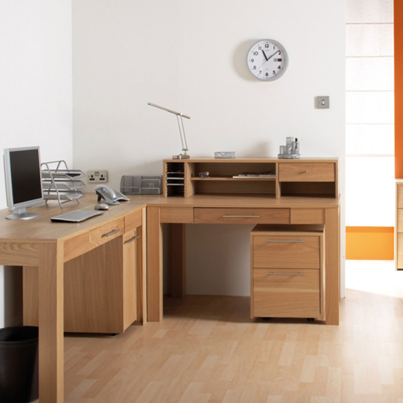 OAKWOOD DESK CORNER LINK Margolis Furniture