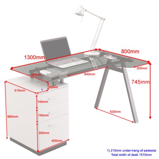 Cleveland 4 Office Desk - Image 2