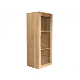 OAKWOOD BOOKCASE NARROW GLAZED