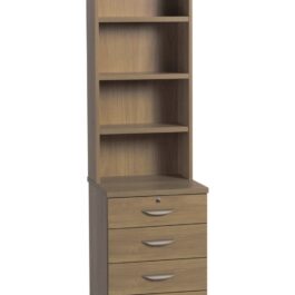 FOUR DRAWER UNIT WITH HUTCH