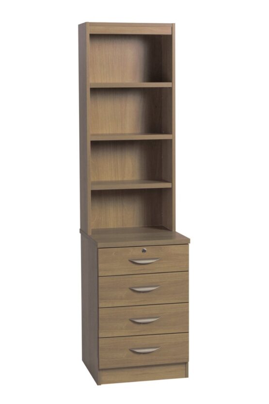 FOUR DRAWER UNIT WITH HUTCH