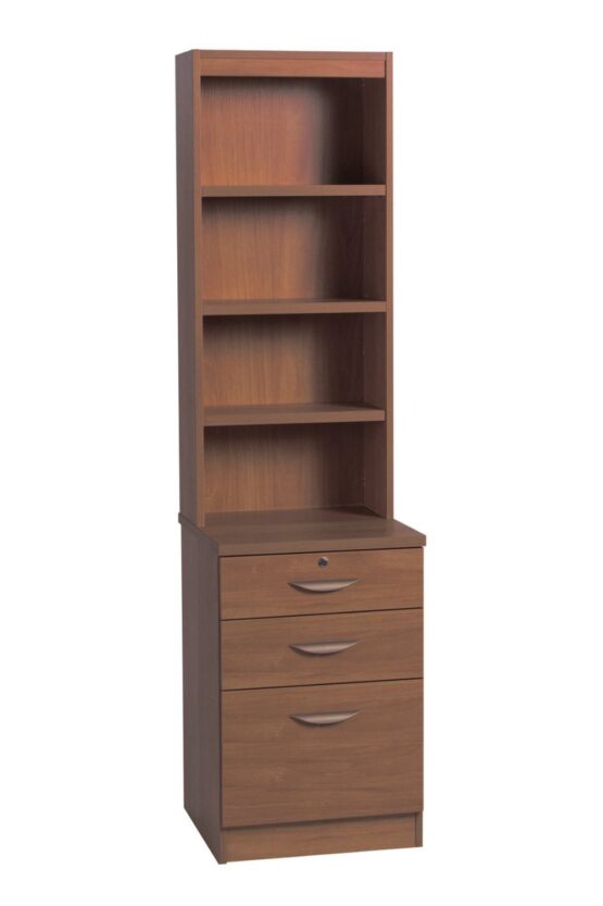 THREE DRAWER UNIT/ FILING CABINET WITH HUTCH