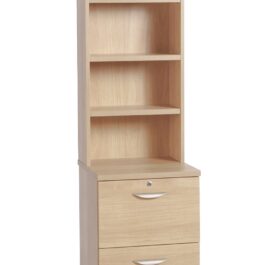 TWO DRAWER FILING CABINET WITH HUTCH