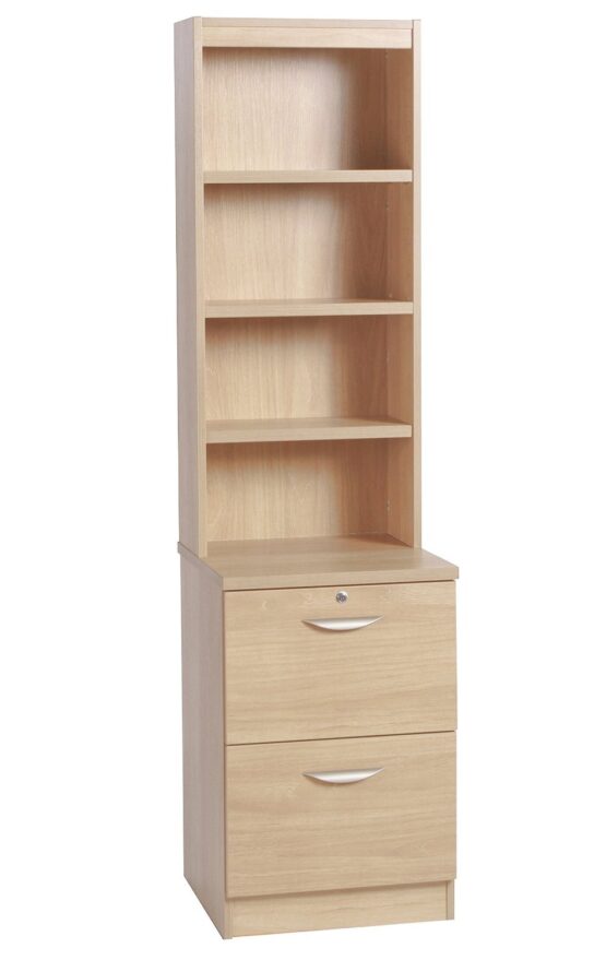 TWO DRAWER FILING CABINET WITH HUTCH