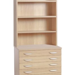 A2 PLAN CHEST WITH DEEP LOWER DRAWER AND HUTCH