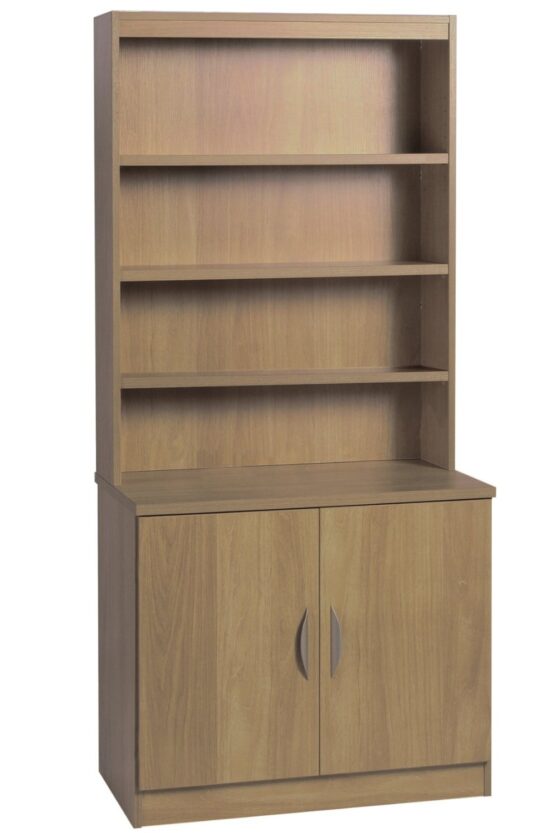 DESK HEIGHT CUPBOARD 850MM WIDE WITH HUTCH