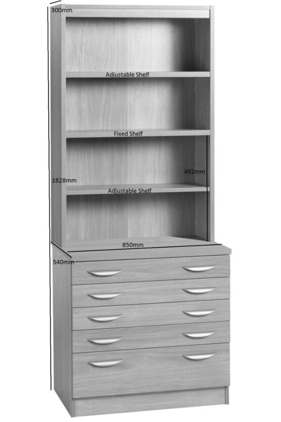 A2 PLAN CHEST WITH DEEP LOWER DRAWER AND HUTCH - Image 2