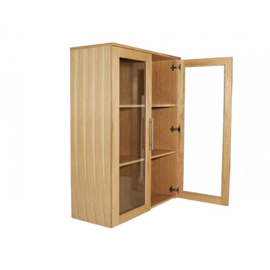 OAKWOOD BOOKCASE WIDE GLAZED - Image 3