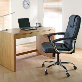 Houston Black Leather Executive Swivel Office Chair