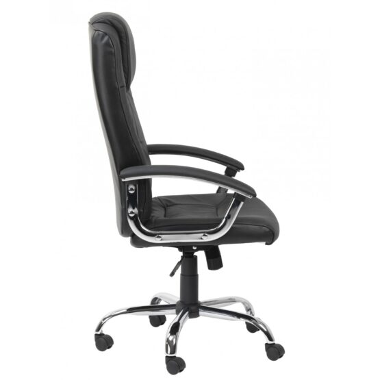 Houston Black Leather Executive Swivel Office Chair - Image 6