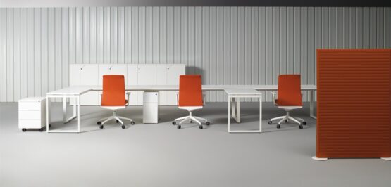 ON White Office Bench Desk - Image 2