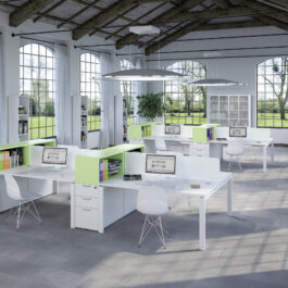 Astro White Office Bench Desk