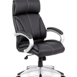 Cloud Black Leather Office Chair