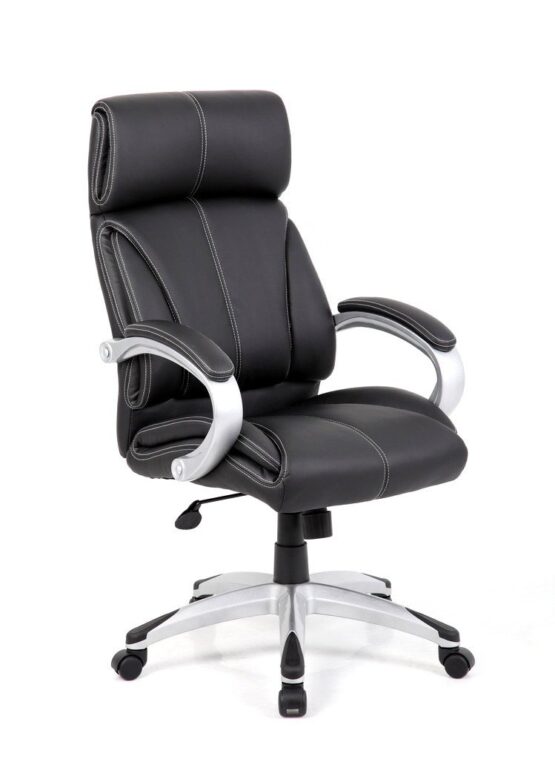 Cloud Black Leather Office Chair