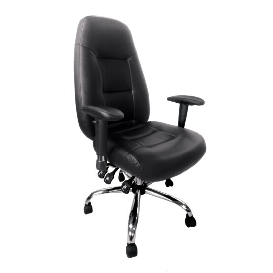 Babylon Black Leather Task Operator Office Chair