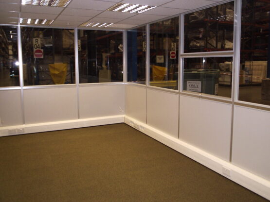 Single Glazed Glass Office Partition Cabin With Ceiling - Image 2
