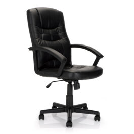 Darwin (Black) High Back Leather Effect Executive Armchair