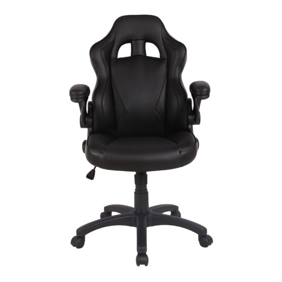 Predator (Black) Racing Office Chair With Folding Arms - Image 2