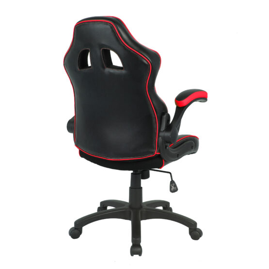 Predator (Black/Red) Racing Office Chair With Folding Arms - Image 4