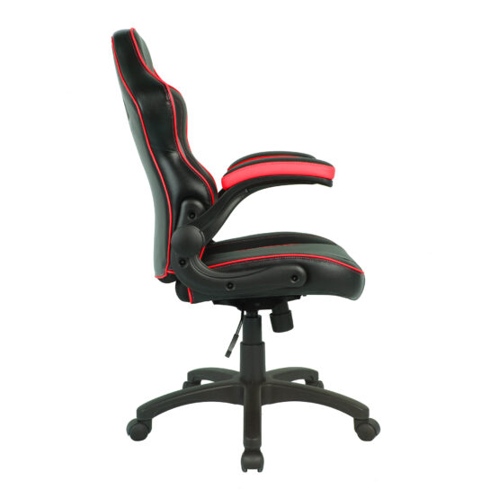 Predator (Black/Red) Racing Office Chair With Folding Arms - Image 3