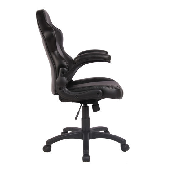 Predator (Black) Racing Office Chair With Folding Arms - Image 3