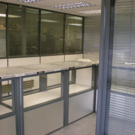 Single and Double Glazed Glass Office Partition With Counter