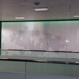 Double Glazed Glass Office Partition Frameless
