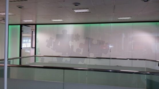 Double Glazed Glass Office Partition Frameless