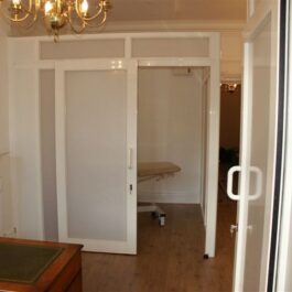 Single Glazed Glass Office Partition With Sliding Doors