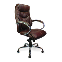 Sandown (Brown) High Back Leather Armchair