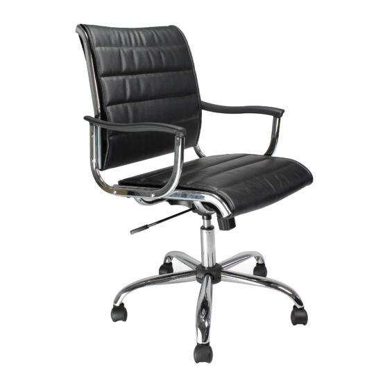 Carbis (Black) Leather Effect Armchair