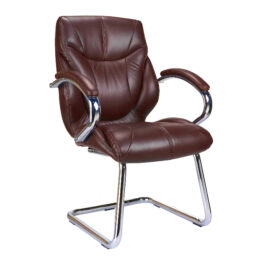 Sandown (Brown) Luxurious Leather Visitors Armchair