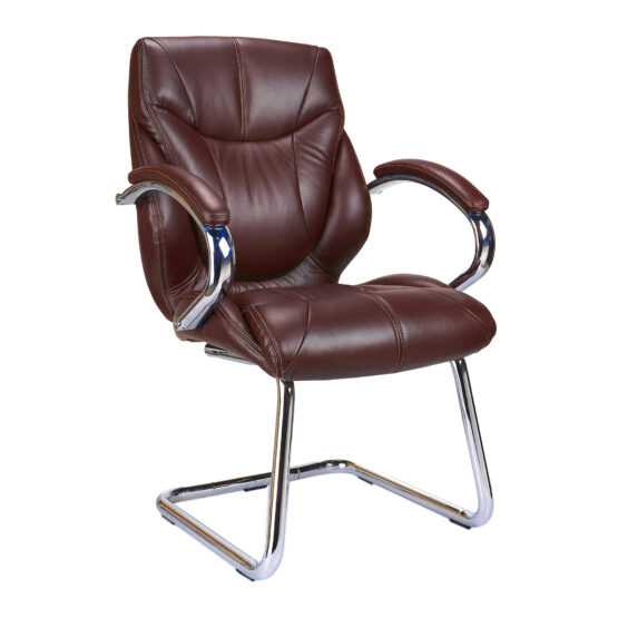 Sandown (Brown) Luxurious Leather Visitors Armchair