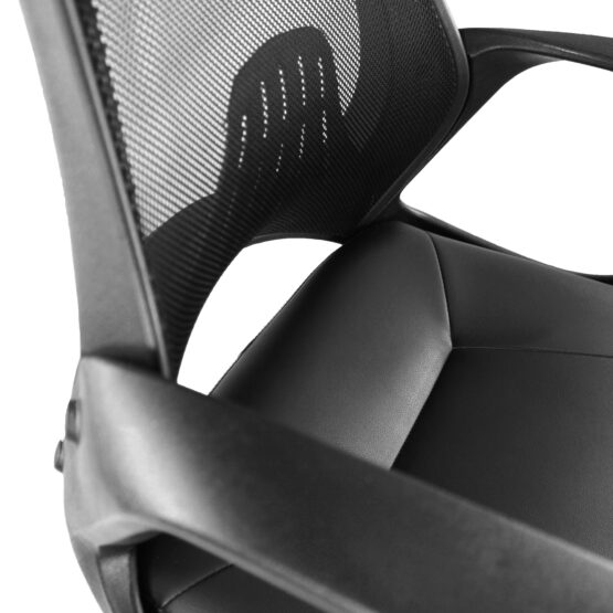 Ascot (Black) Mesh Chair With PU Seat - Image 5