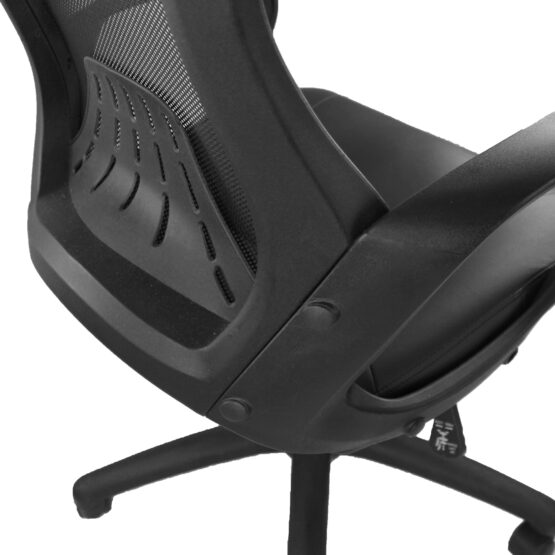 Ascot (Black) Mesh Chair With PU Seat - Image 4