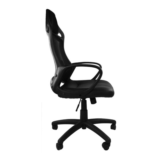 Ascot (Black) Mesh Chair With PU Seat - Image 3