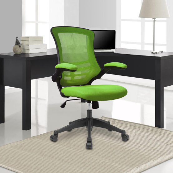 Luna (Green) Mesh Chair With Folding Arms - Image 2