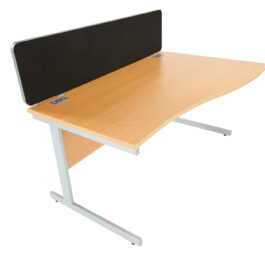 Eco Lyle Desk Mounted Screen Workstation (Straight Top, W 1200)
