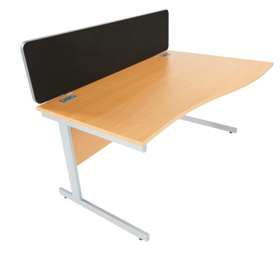 Eco Lyle Desk Mounted Screen Workstation (Straight Top, W 1600)