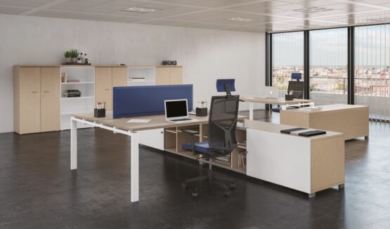 Astro White Office Bench Desk - Image 2